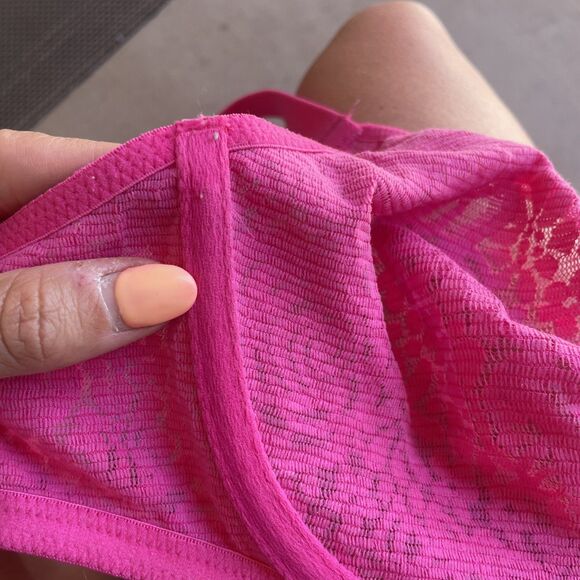 Wacoal 34D Bra Pink Halo Lace Underwire Unlined Seamless 851205 Convertible - Picture 7 of 8